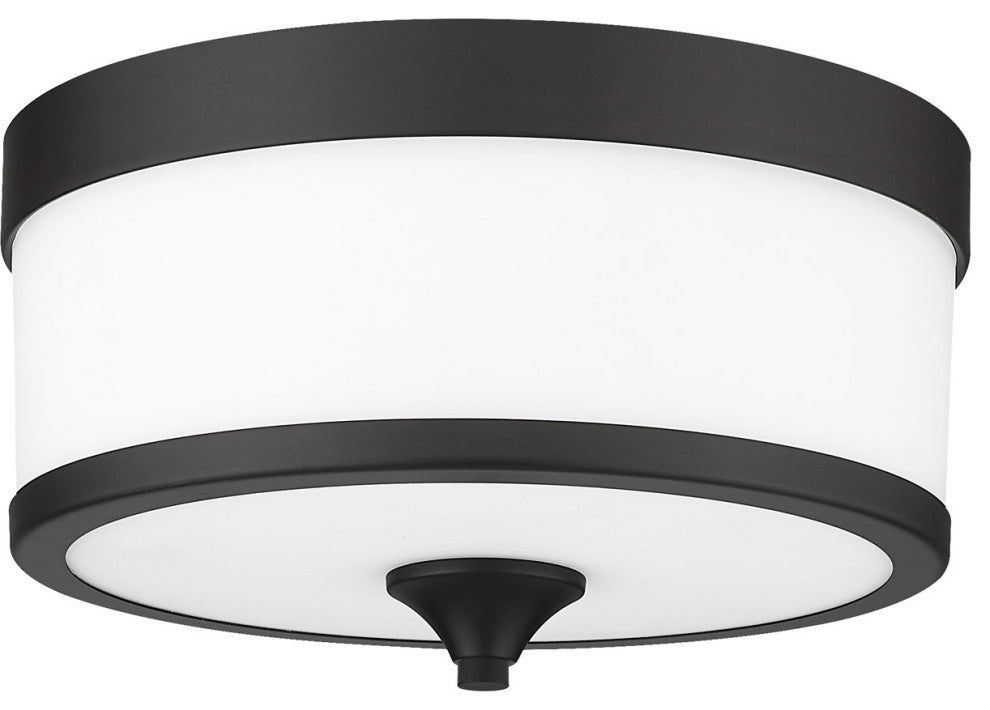 Zlite 307F-MB 3-Light Flush Mount, Etched White