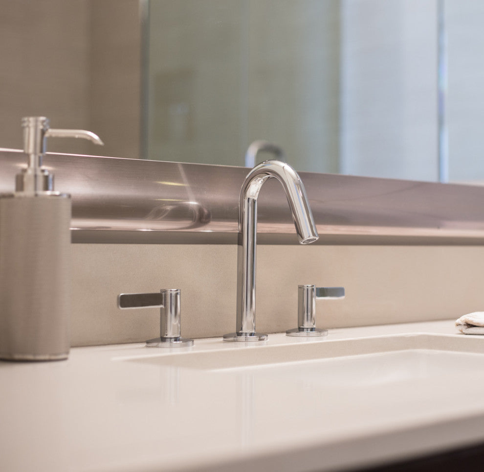 Amalfi Two Handle Widespread Lavatory Faucet Chrome, Chrome