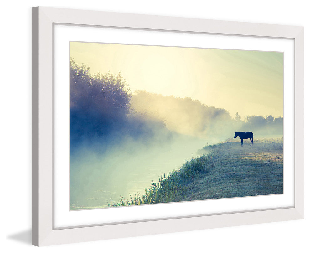 "Horse in the Fog" Framed Art Print