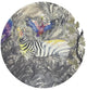Arcadia Zebra 16" Round Pebble Placemat, Set of 4