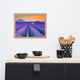 Blooming Lavender Field and Sunset Floral Landscape Framed Photo Wall Art Prints, Red Oak, 12" X 16"