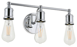 Chrome Finish 3-Light Wall Sconce