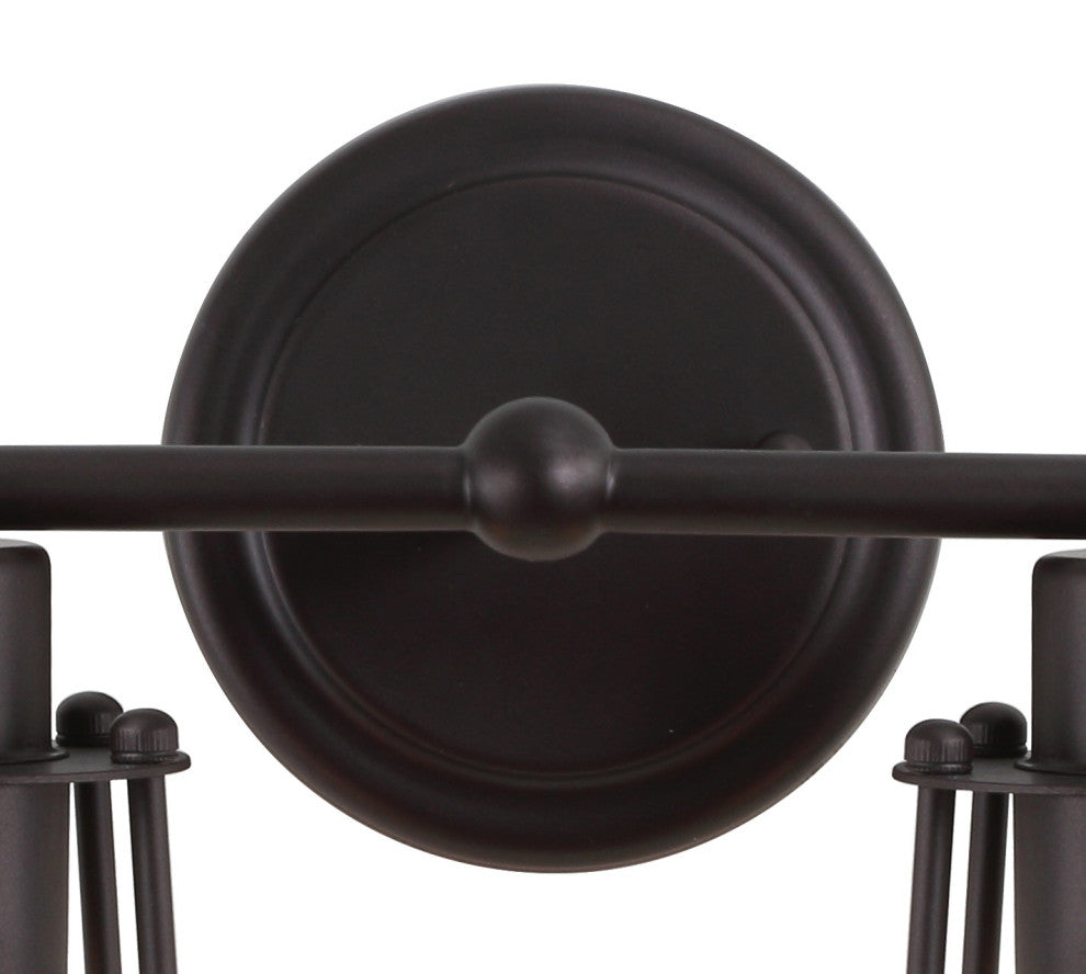 Evelyn Metal Vanity Light, Oil Rubbed Bronze, 2-Light