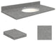 Quartz 31"x22" Vanity Top, Single Faucet Hole, Urban Grey, White Bowl