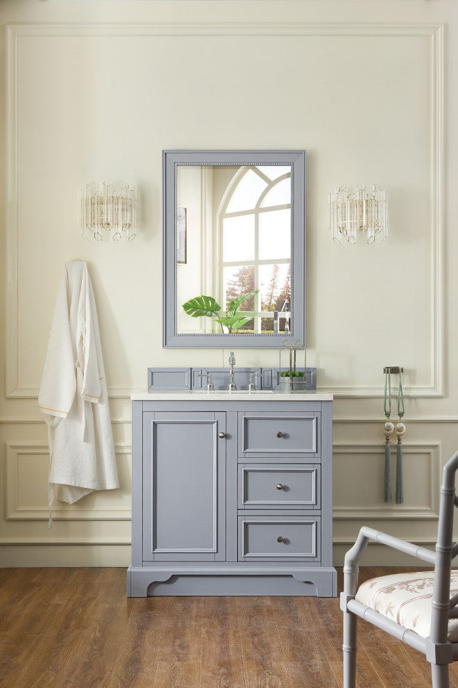 James Martin 825-V36-SL-3AF De Soto 36" Single Vanity w/ Solid Surface Top