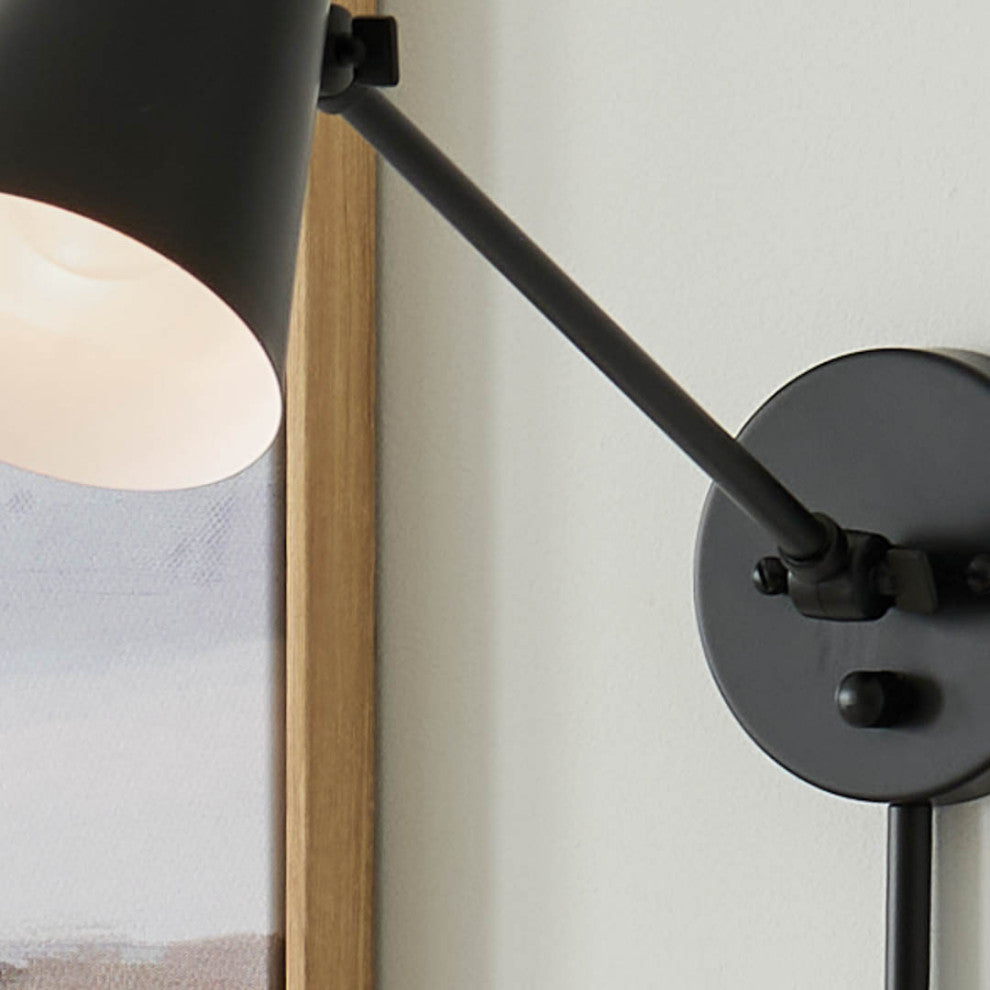 Sylvia 1 Light Wall Sconce, Black