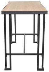 Lumisource Roman Industrial Counter Table, Gray and Natural