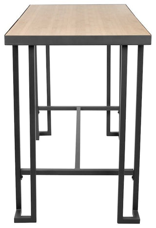 Lumisource Roman Industrial Counter Table, Gray and Natural