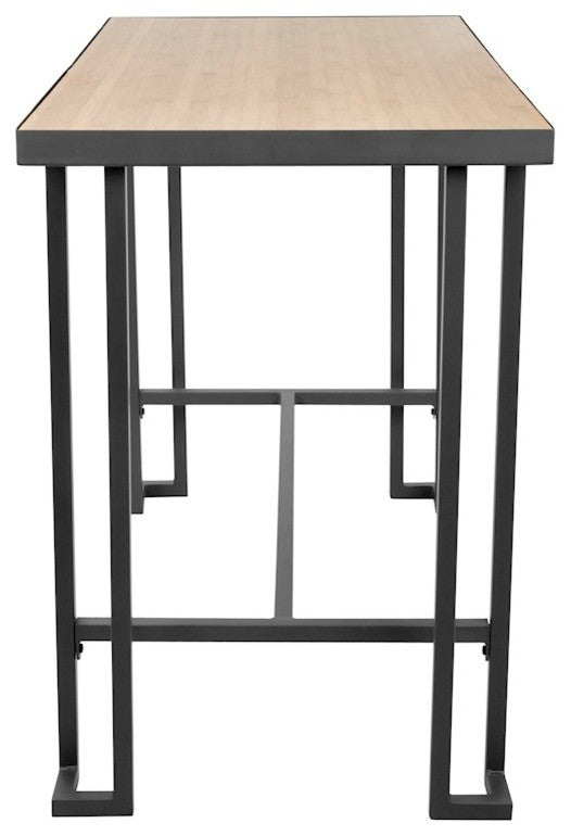 Lumisource Roman Industrial Counter Table, Gray and Natural