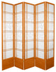 7' Tall Bamboo Tree Shoji Screen, Honey, 5 Panels