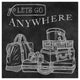 "Adventure Love Suitcase Chalk" Digital Paper Print by Mary Urban, 20"x20"