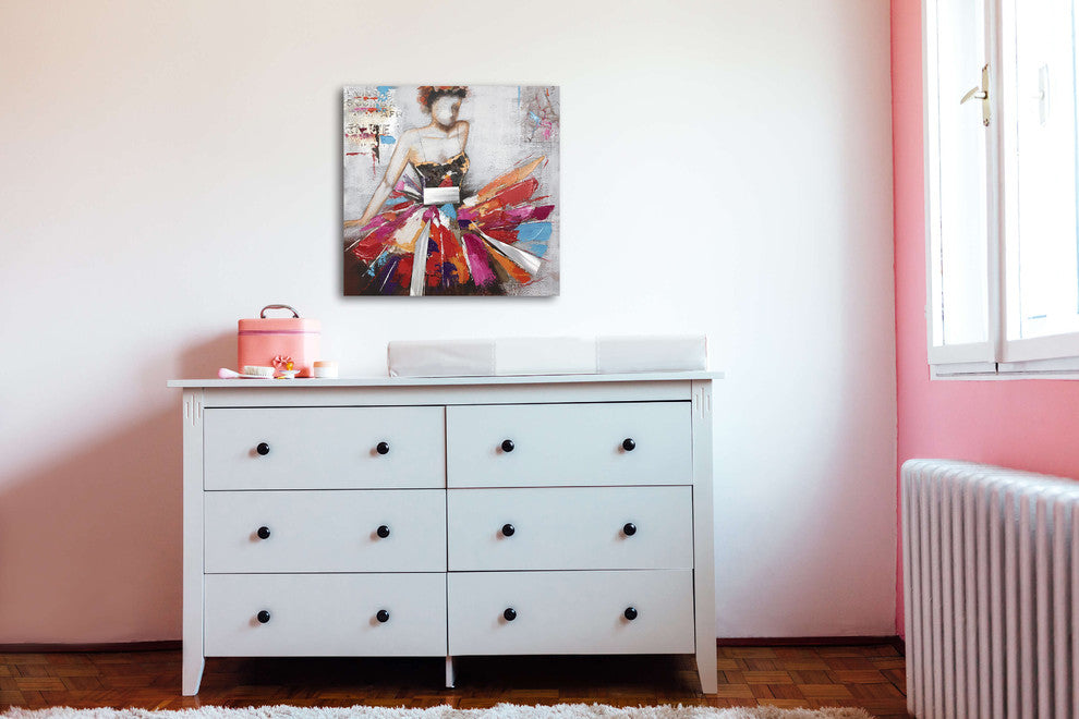"Her Vividness" Abstract Hand Painted Canvas Art