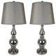 Set of 2 Andelain Table Lamps with Shades, Antique Copper With Black Shades