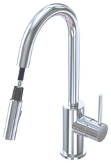 Motegi Single Handle Pull-Down Kitchen Faucet, Polished Chrome