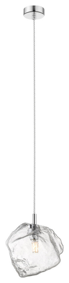 Access Lighting 63128LEDDLP Boulder 7"W LED Mini Pendant- 3000K - Chrome /