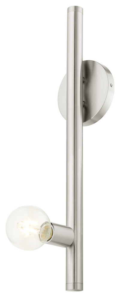 Brushed Nickel Modern, Urban, Scandinavian, Wall Sconce