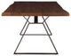 Nottingham 94-Inch Acacia Wood Live Edge Dining Table in Walnut Finish