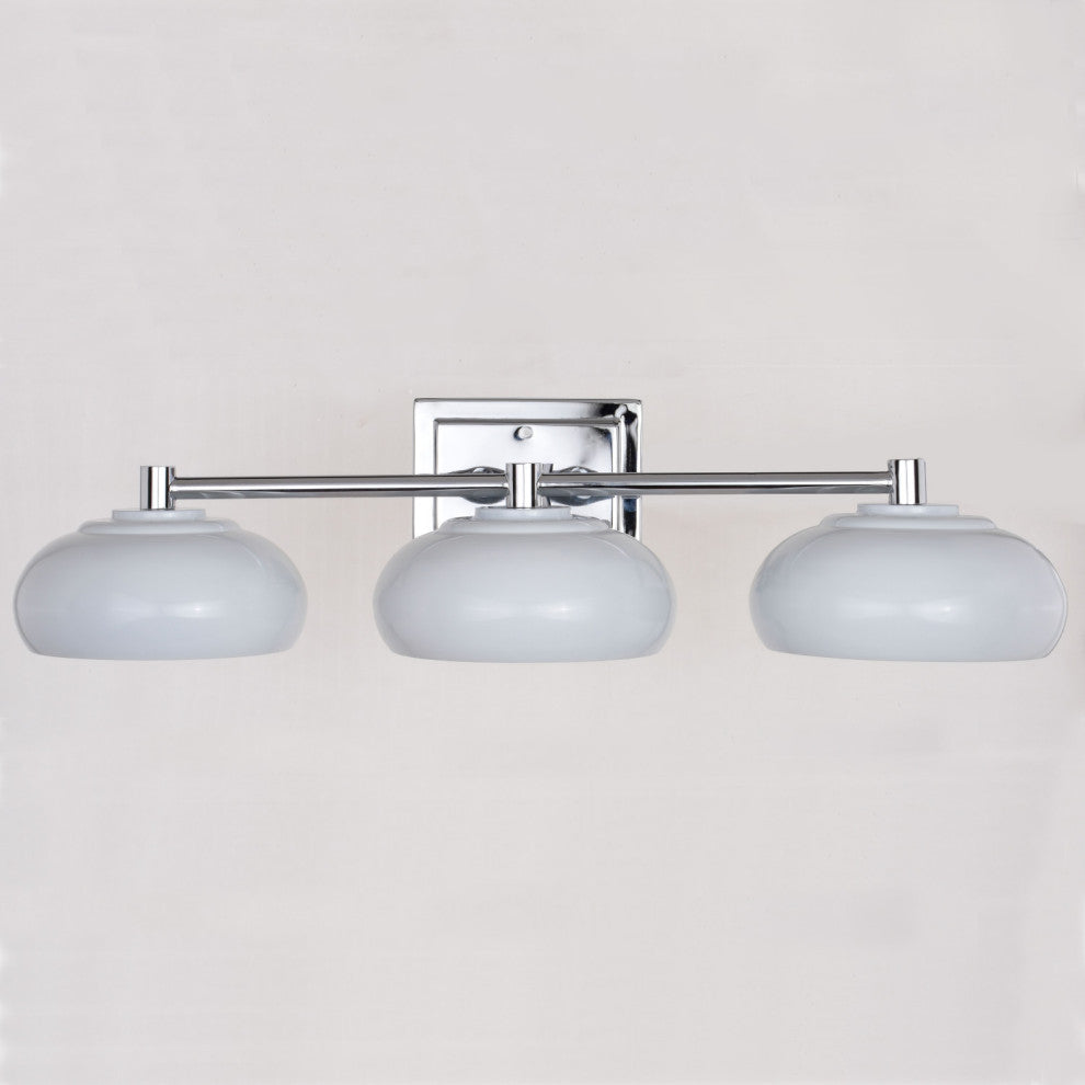 Belmont 3 Light Vanity Chrome and Gloss White