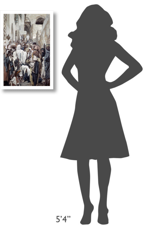 "Healing of The Woman With An Issue of Blood" Print by James Tissot, 16"x24"