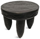 Consigned Ebony Wood Stool Side Table 1