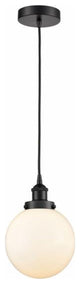 Innovations 616-1PH-BK-G201-8 1-Light Mini Pendant, Matte Black