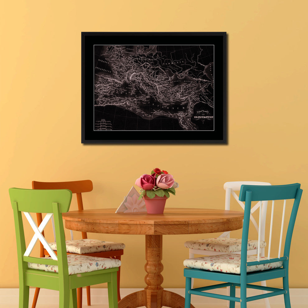 Contantin Empire Vintage Vivid Sepia Map Canvas, 16"x21"