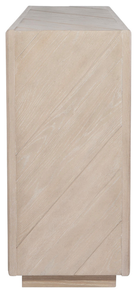 Uttermost 24757 Prism 60"W Oak Veneer Console Table - Light Oak