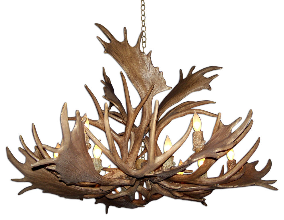 Reproduction Antler Fallow / Mule Deer Chandelier, Xlarge, Noshades