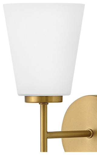 Lark Bri Medium Single Light Vanity, Lacquered Brass