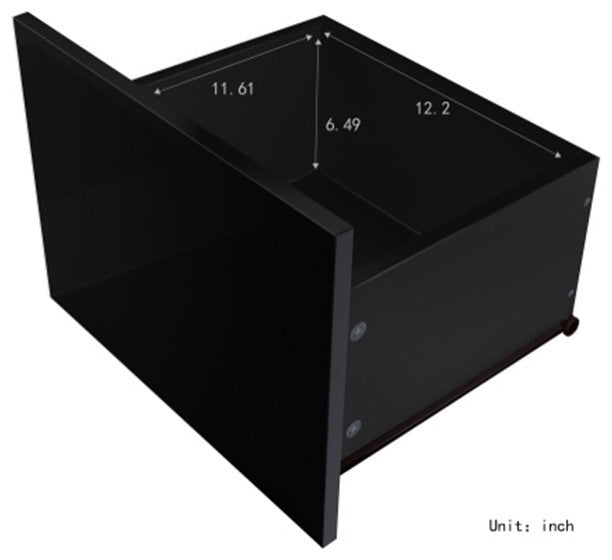 Black TV Stand with LED Lights Two drawers TV Cabinet