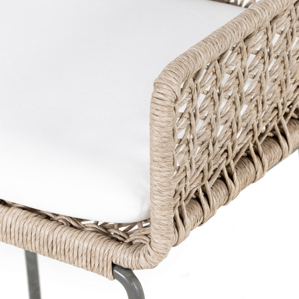 Bandera Outdoor Stool WithCshn-Wht-Counter