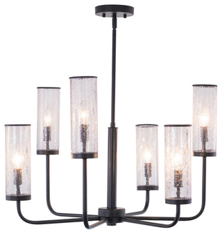 Glencoe 6-Light Chandelier, Matte Black