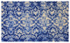 2' x 4' Shades of Blue Vintage Floral Washable Floor Mat