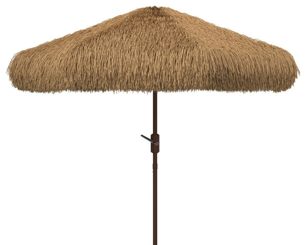 Safavieh Nemery 11Ft Tiki Umbrella, Brown