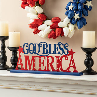18"L "God Bless America" Table Decor