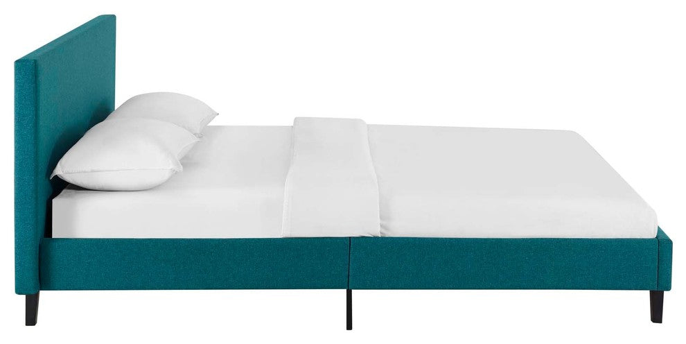 Teal Anya Full Fabric Bed