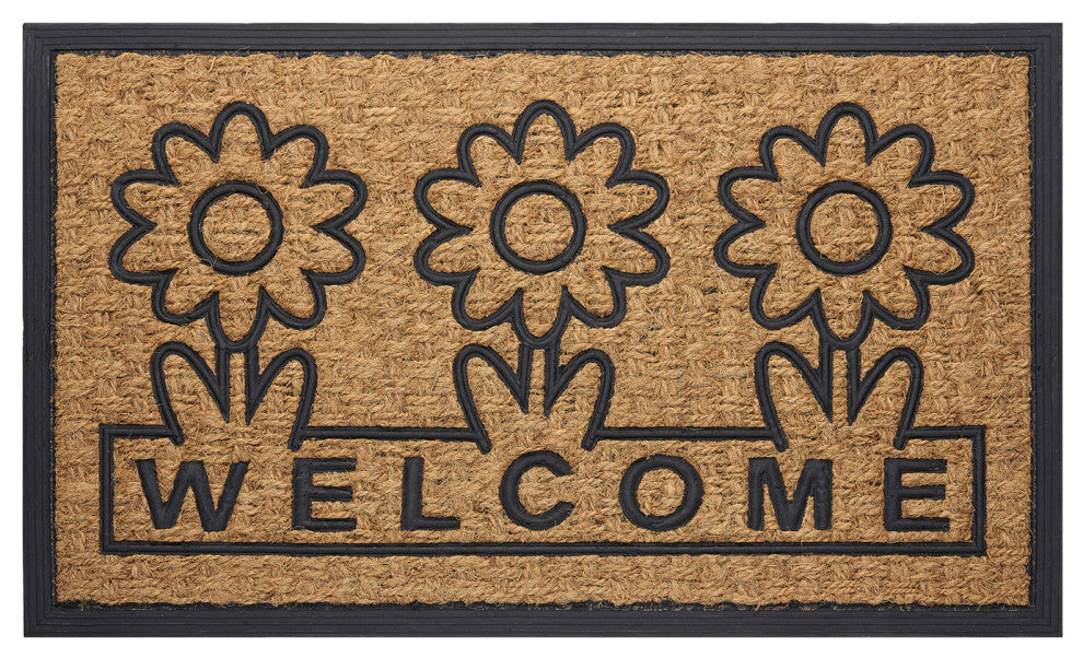 Achim Home Furnishings Coco Mat 18" L x 30" W Rectangle Daisy