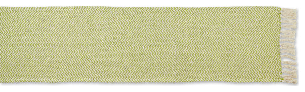Avocado Chevron Handloom Table Runner 15x72