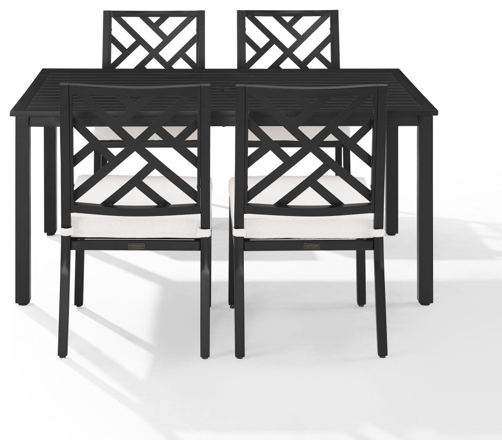 Locke 5Pc Outdoor Dining Set Table, 4 Chairs