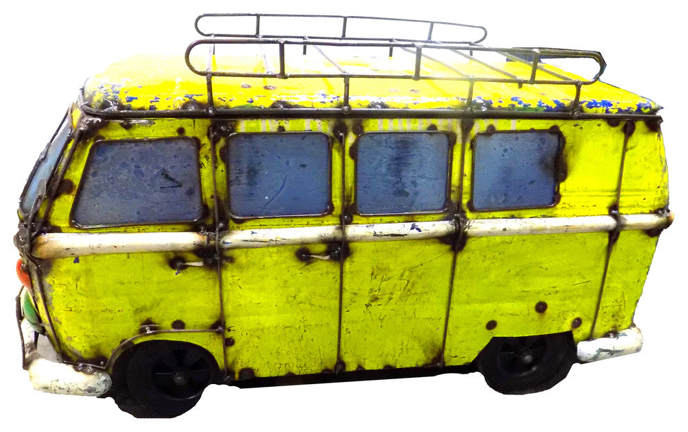 Think Outside Yellow Kombi Handmade Metal Fully Functional Beverage Cooler