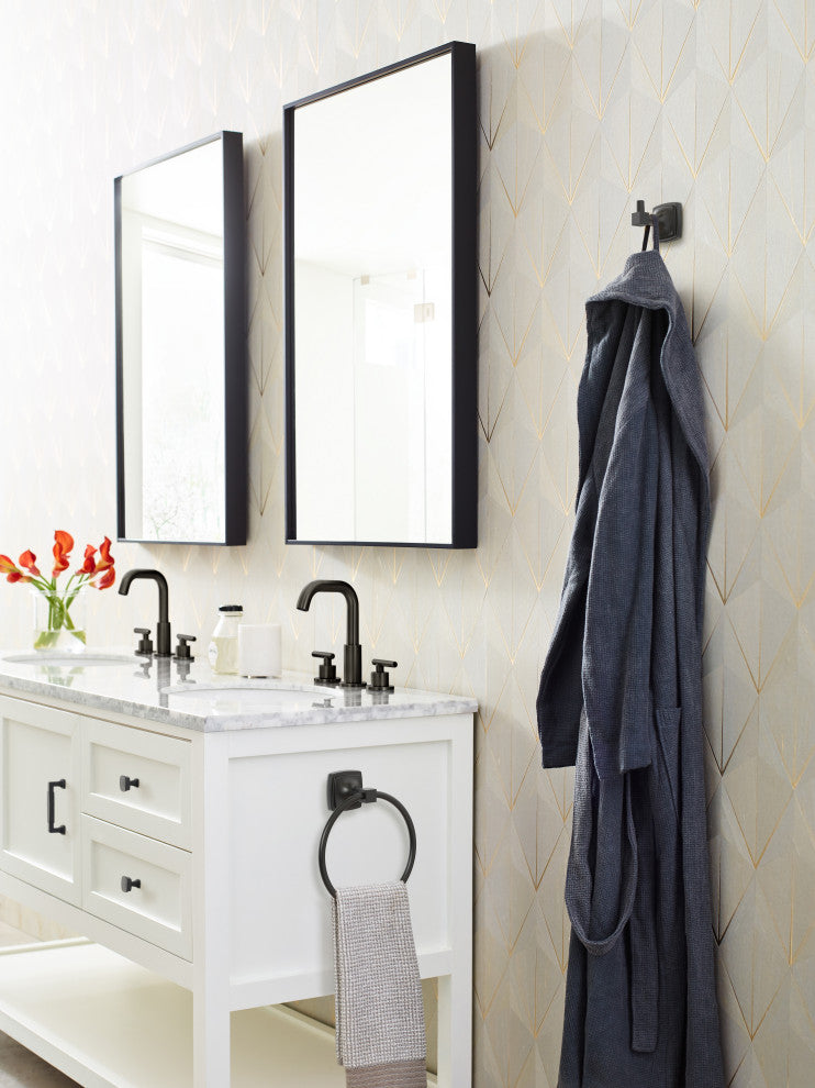 Stature Transitional Single Robe Hook, Matte Black