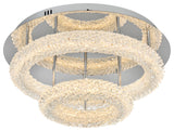 Elegant Lighting 3800F22L2 Bowen 22"W LED Semi-Flush Ceiling - Chrome