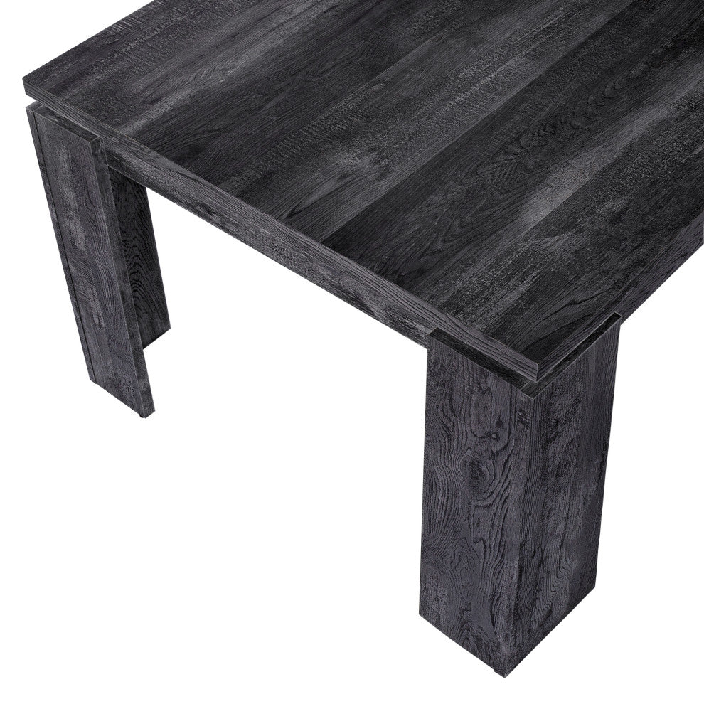 Dining Table, 60" Rectangular, Kitchen, Dining Room, Laminate, Black