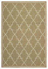 Oriental Weavers Marina Tan/ Ivory Geometric Indoor/Outdoor Rug 7'10"X10'10"