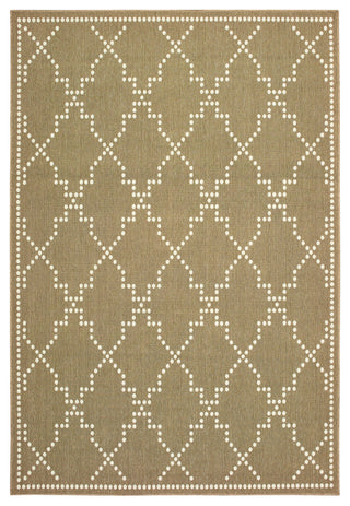 Oriental Weavers Marina Tan/ Ivory Geometric Indoor/Outdoor Rug 7'10"X10'10"