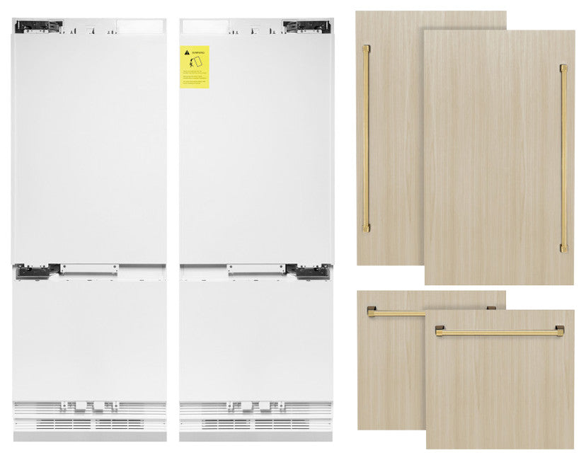 ZLINE 48" Built-in Refrigerator With a Gold Handle, RBIVZ-60-G