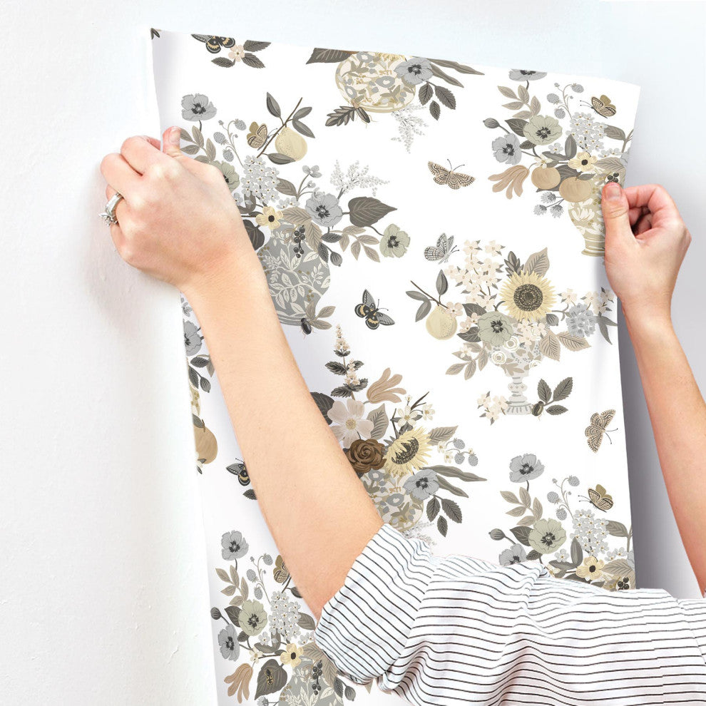 Flower Studies Linen Wallpaper