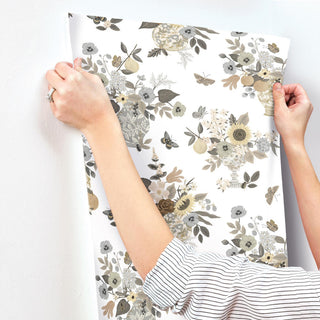 Flower Studies Linen Wallpaper