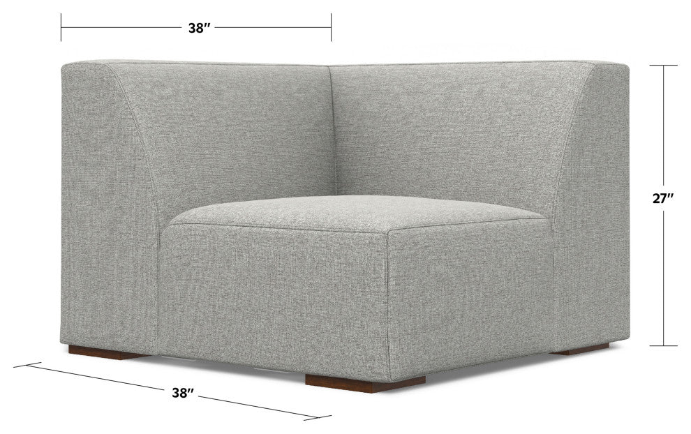 Rex Corner Sofa Module in Tightly Woven Performance Fabric