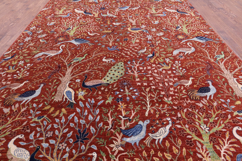 Tree Of Life Handmade Persian Rug 10' 0" X 14' 1" Q7815